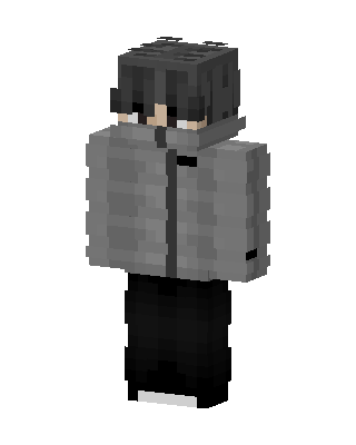 Gray Puffer Boy skin, 3D preview