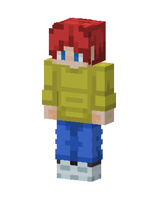 Red Hair Hoodie skin, 3D preview