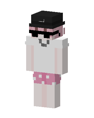 White Player Girl skin, 3D preview