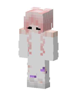 Pink Pigtails Minecraft white skin