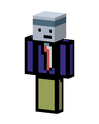 Suited Zombie skin, 3D preview