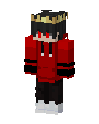 Crowned Red Hoodie Minecraft skin