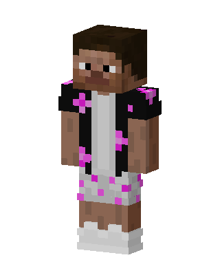 Pink Floral Shirt skin, 3D preview
