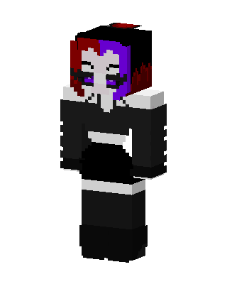 Black Villain Girl skin, 3D preview