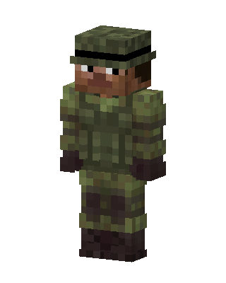 Camo Soldier skin, 3D preview