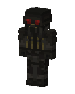 Black Masked Villain Boy skin, 3D preview