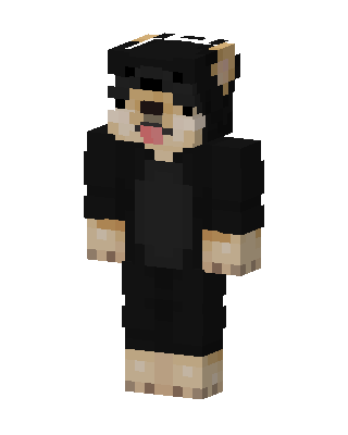 Rottweiler Onesie skin, 3D preview