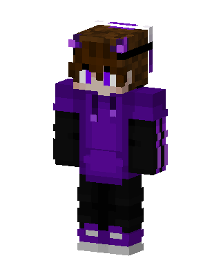 Purple Hoodie Boy Minecraft e-boy skin