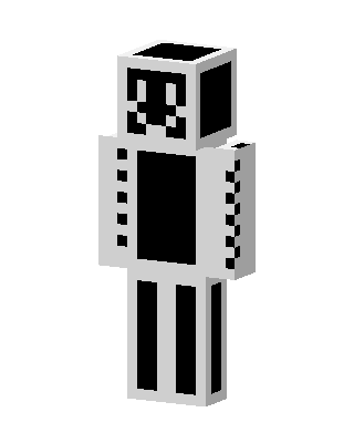 Monochrome Robot skin, 3D preview