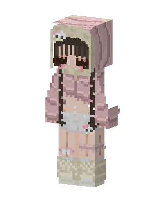 Pink Bunny Hoodie Minecraft skin