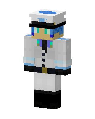 Blue Haired Captain skin, 3D preview