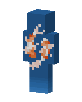 Koi Fish Hoodie skin, 3D preview