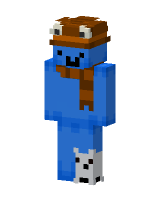 Blue Monster Hat Minecraft skin