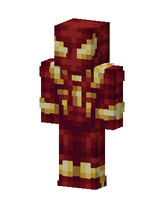 Red Masked Hero Boy skin, 3D preview