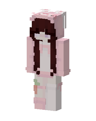 Bunny Hoodie Girl skin, 3D preview