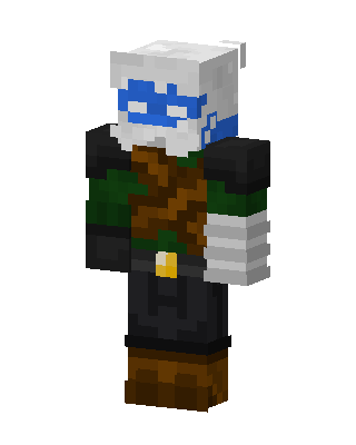 Blue Bandit Skeleton skin, 3D preview