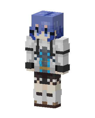 Blue Haired Adventurer skin, 3D preview