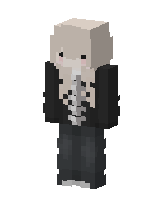 Gray Skeleton Girl Minecraft skin