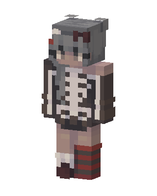 Skeleton Hoodie Girl Minecraft skin