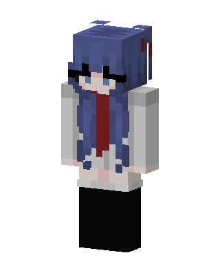 Blue Student Boy skin, 3D preview