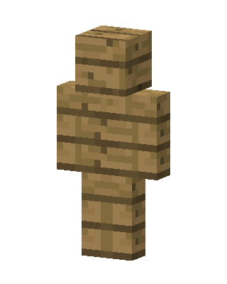 Oak Plank Man skin, 3D preview