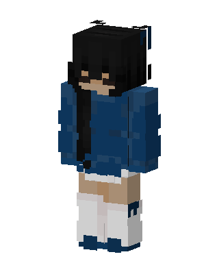 Blue Hoodie Girl Minecraft skin