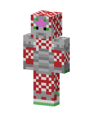 Candy Cane Robot skin, 3D preview