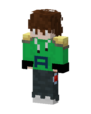 Green Hoodie Cadet skin, 3D preview