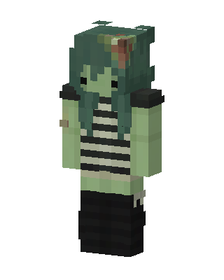 Zombie Girl skin, 3D preview