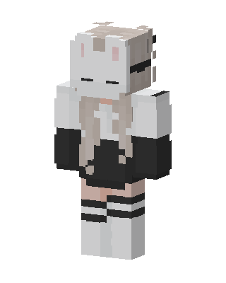 Bunny Hoodie Girl skin, 3D preview