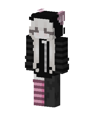 Black E-Girl skin, 3D preview