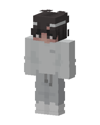 White Hoodie Boy skin, 3D preview