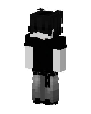 Monochrome Boy skin, 3D preview