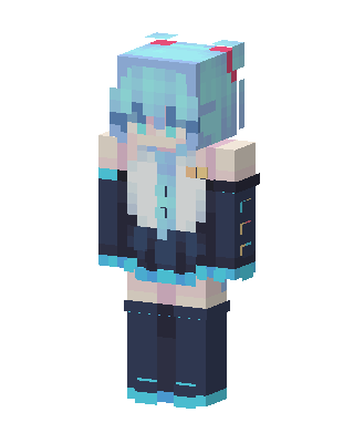 Hatsune Miku skin, 3D preview