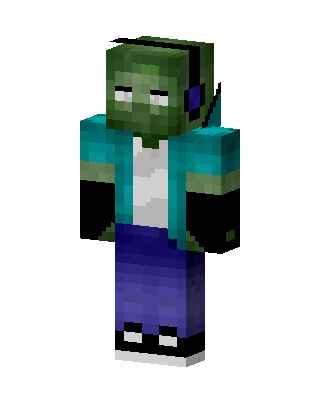 Zombie Gamer skin, 3D preview