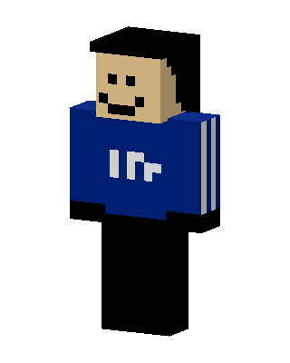 Smiley Blue Hoodie skin, 3D preview