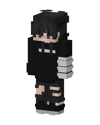 Shadow Hoodie Boy skin, 3D preview