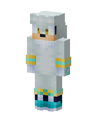 Silver The Hedgehog skin, 3D preview