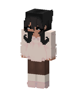 Cozy Fluffy Girl skin, 3D preview