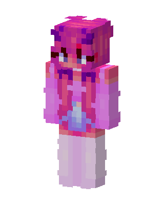 Pink Cutie Girl skin, 3D preview