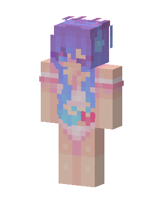 Pink Anime Girl skin, 3D preview