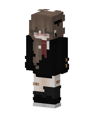 Black Player Girl skin, 3D preview