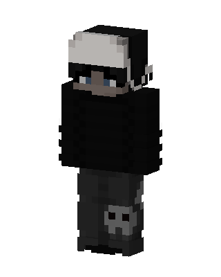 Black Hoodie Boy skin, 3D preview