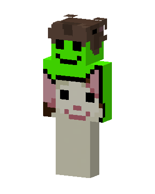 Green Mob Girl skin, 3D preview