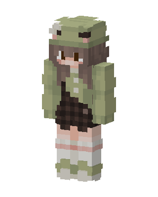 Frog Hat Girl skin, 3D preview