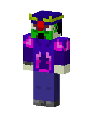 Purple Villain Boy skin, 3D preview