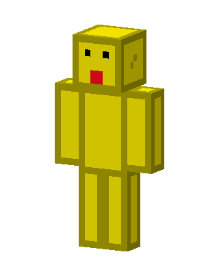 Yellow Robot skin, 3D preview
