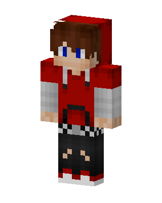 Red Hoodie Boy Minecraft skin