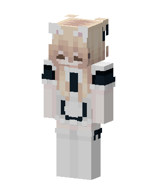 Maid Cat Girl skin, 3D preview