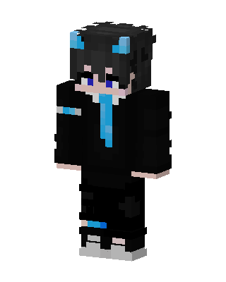 Blue Horn Boy Minecraft skin